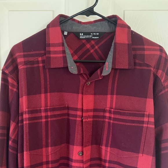 Under Armour Red Plaid Casual Shirt - Picture 3 of 10
